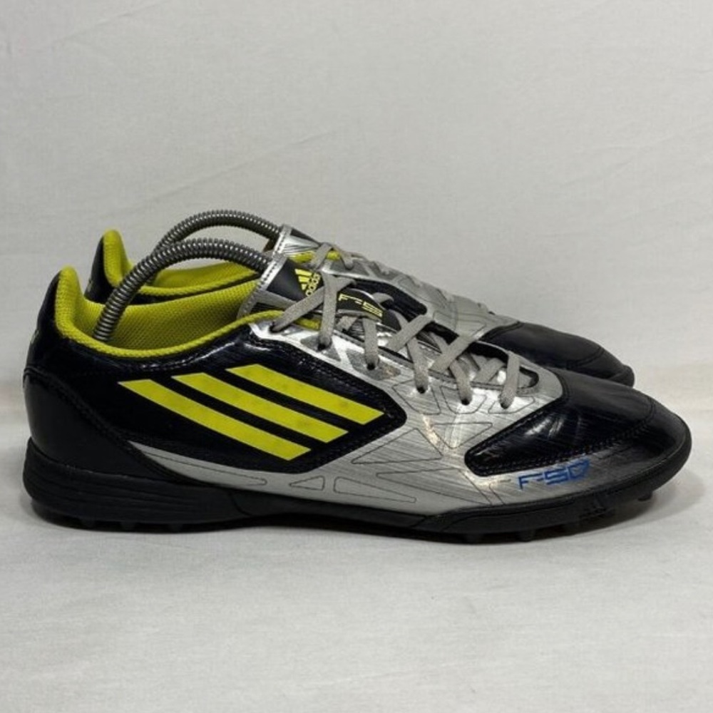 Adidas F-50 Soccer Turf Cleats Black and Silver G61508
